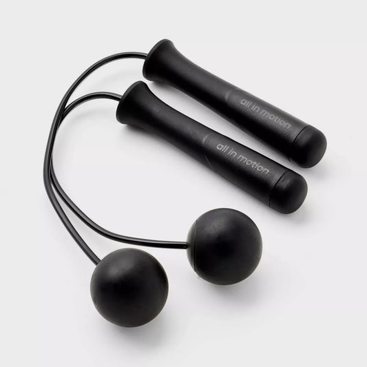 11.9" Ropeless Jump Rope - Black - All in Motion™: Polypropylene, TPR Handles