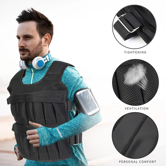 Weighted Vest Adjustable Weight Training Exercise Waistcoat